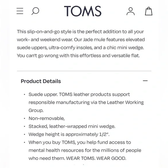 Like New Toms Leather Jade Mule Flats Taupe
Size 10 - Picture 8 of 8